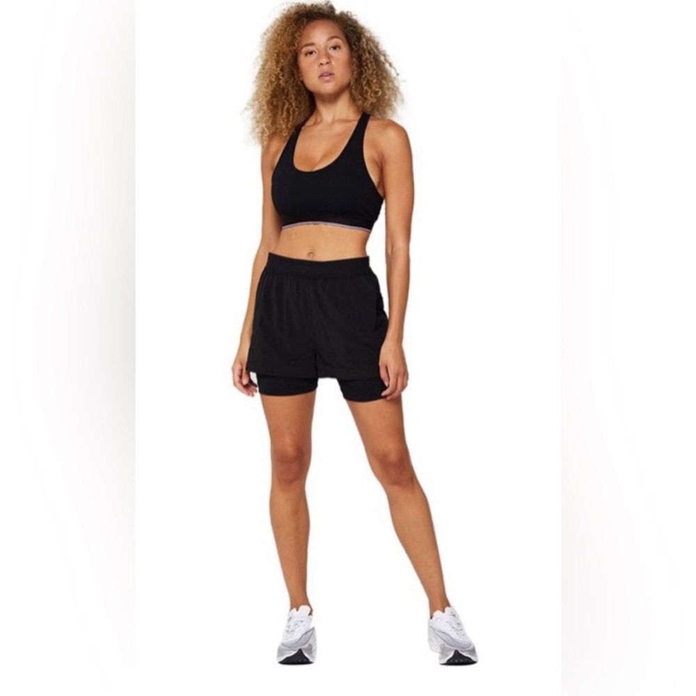 FourLaps Command Shorts in Black Womens Size S NWT MSRP $78 Athletic Running
